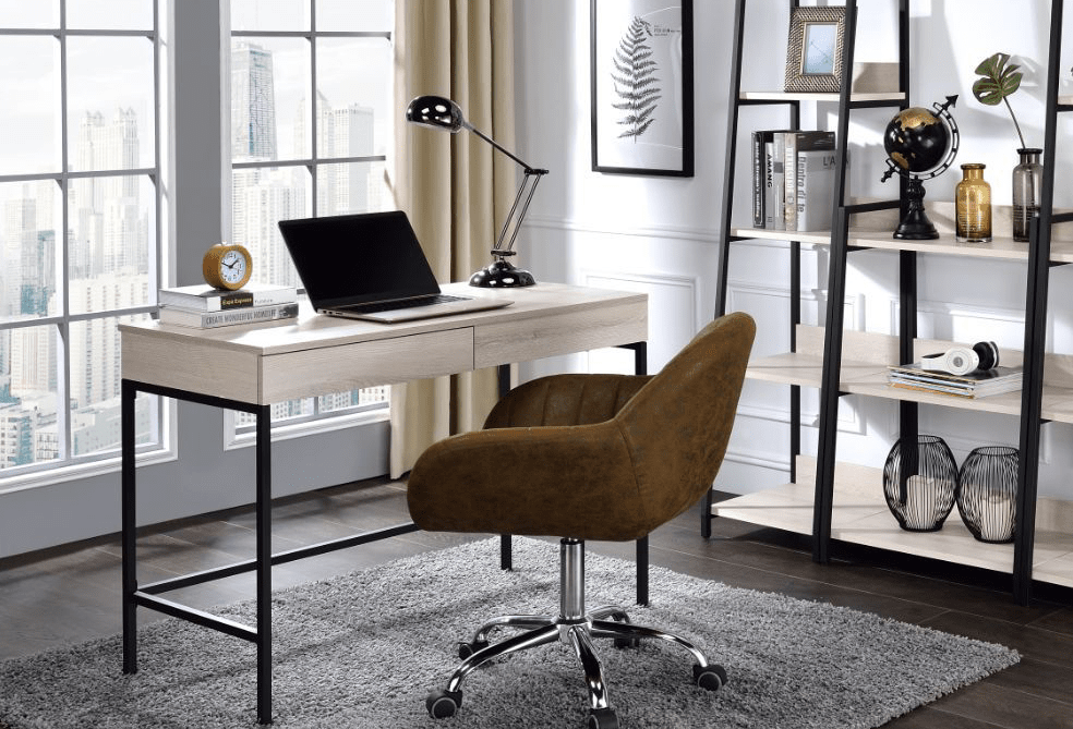 Wendral Natural & Black Finish Writing Desk