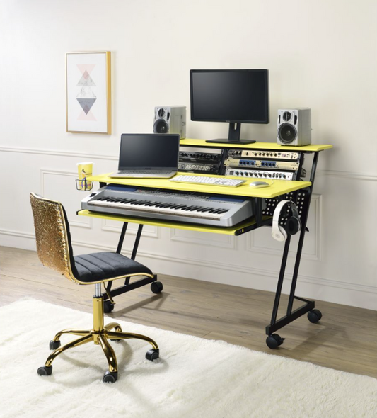 Suitor Music Desk - Yellow & Black