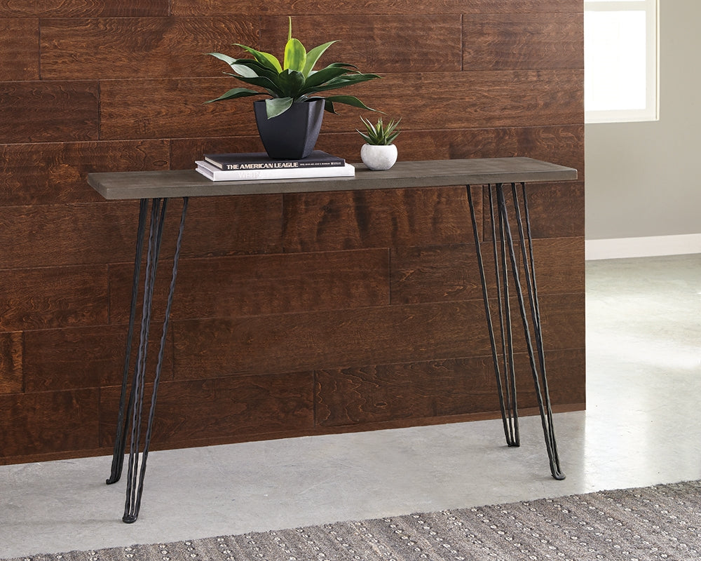 Michel Concrete & Black Console Table