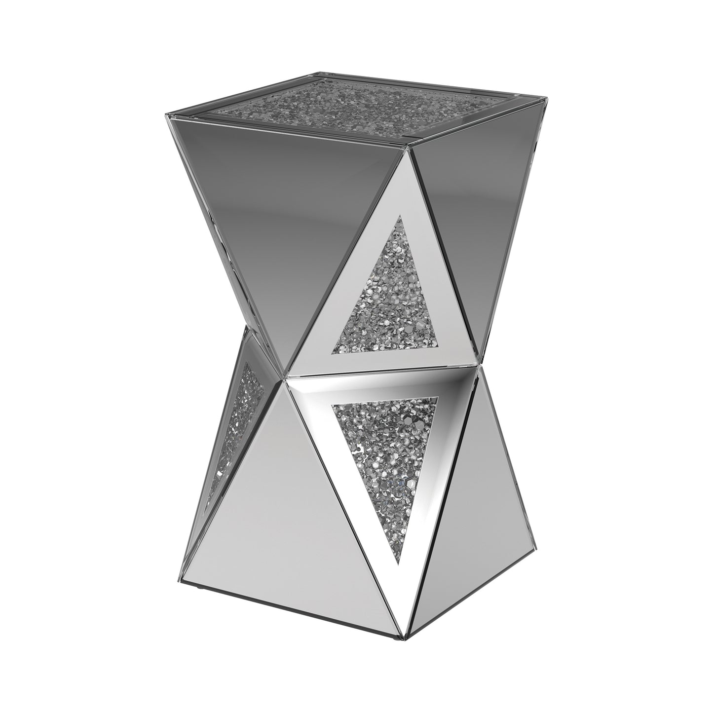 Geometric Side Table Silver