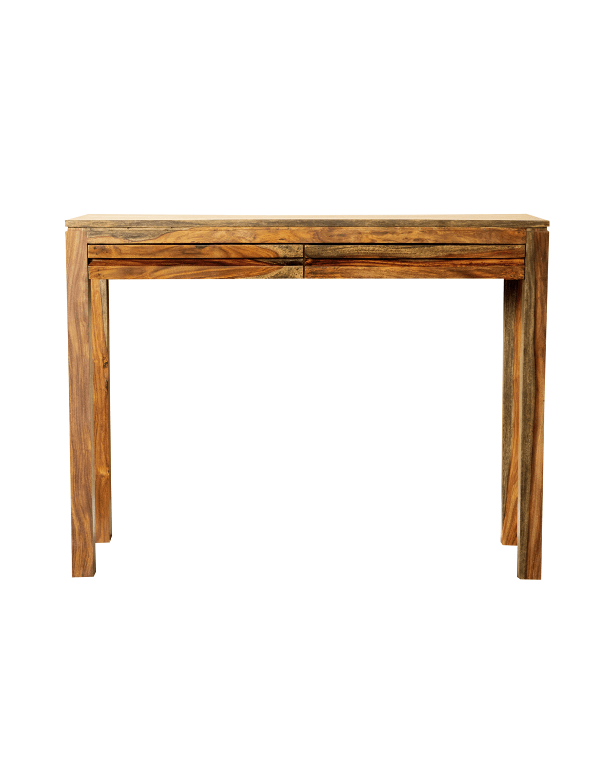 Rectangular 2-Drawer Console Table Warm Chestnut