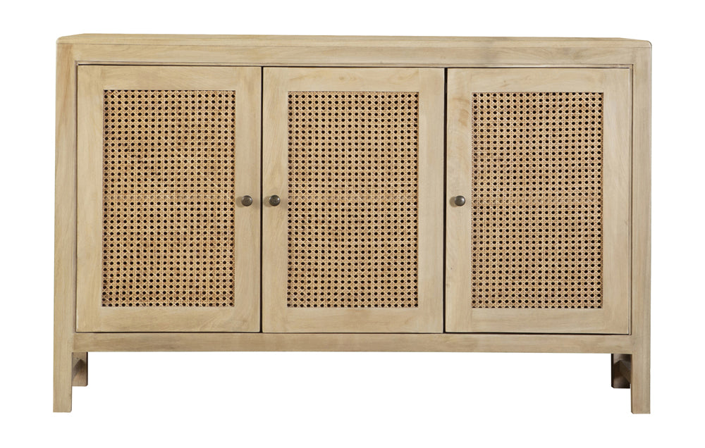 Rectangular 3-door Accent Cabinet Natural