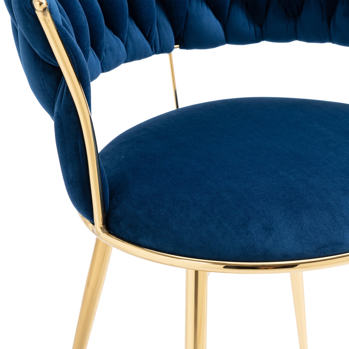 Coolmore Contemporary Velvet Dining Chairs with Gold Legs Set of 2