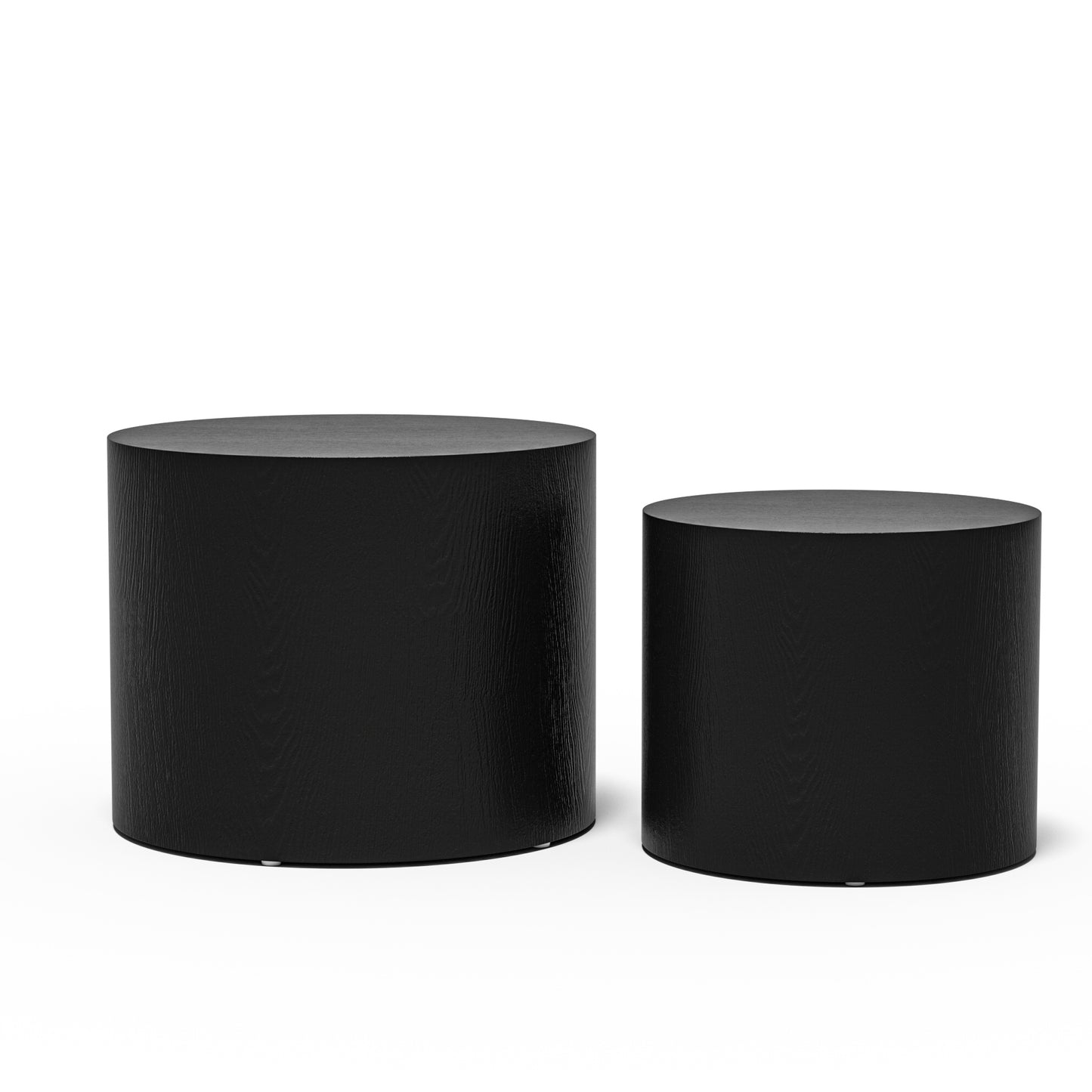 Modern 2 Piece Accent Table Set in Black