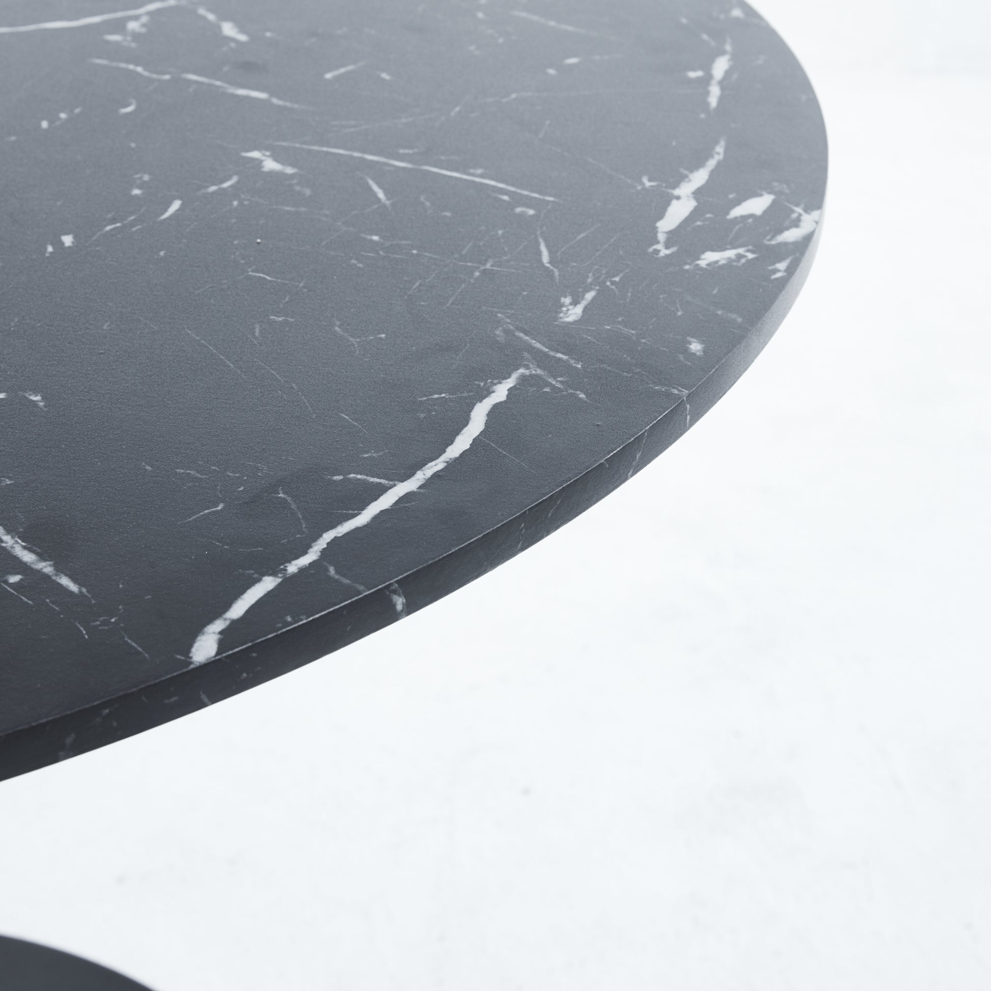 42.1" Modern Black Faux Marble Tulip Table