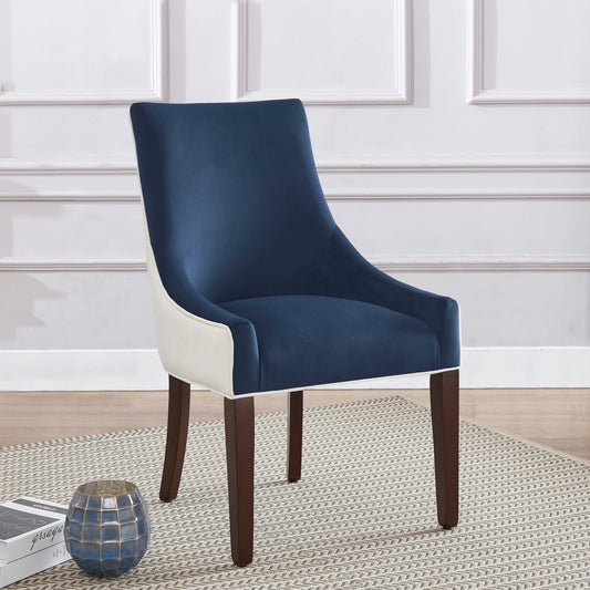 Jackson Designer Upholstered Dining Chair -Navy Blue