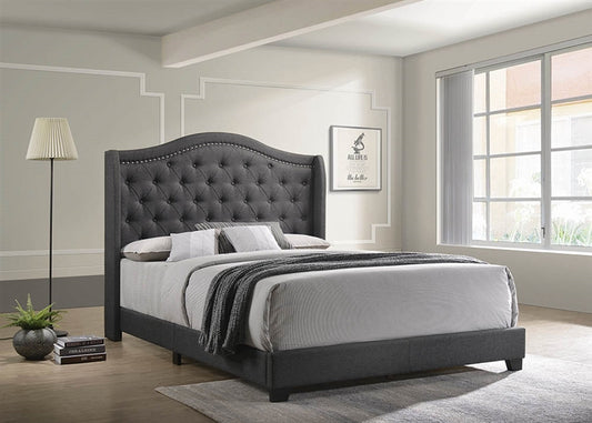 Arielle Camel Back Full Bed Gray