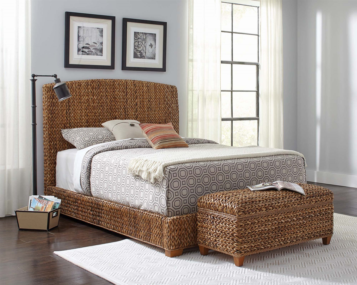 Jordan Woven Cane King Platform Bed