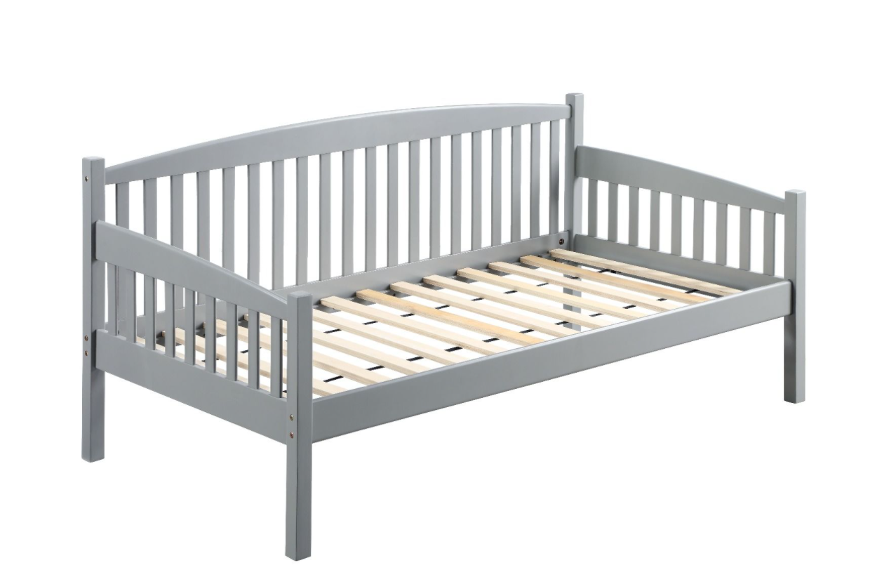 Caryn Transitional Wooden Daybed in Light Gray