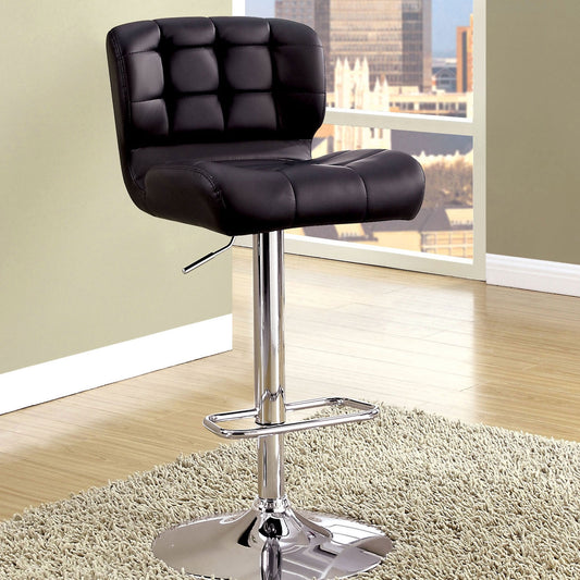 The Kori Black Leatherette & Chrome Barstool