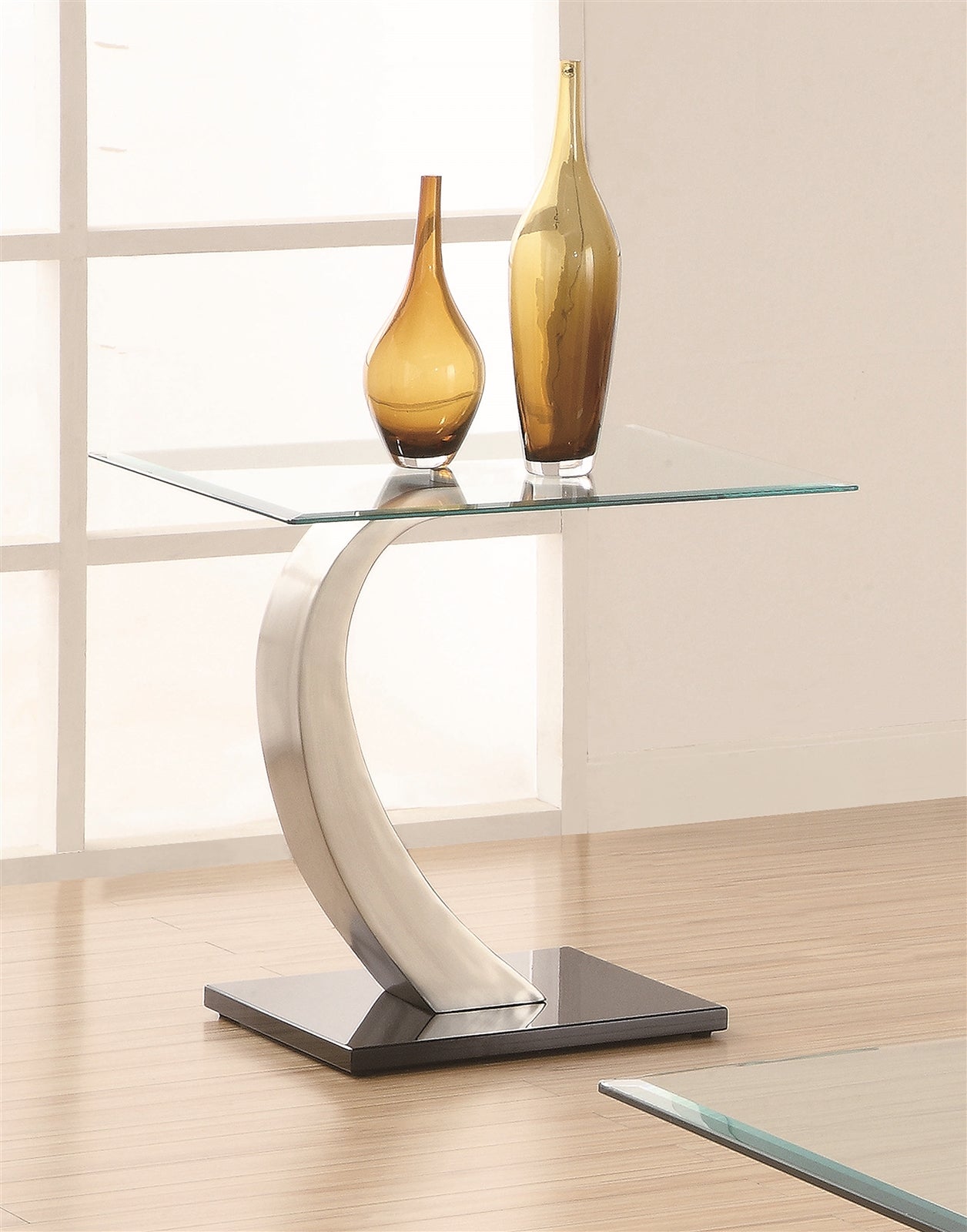 Tinsal Ultra Modern Floating Glass End Table