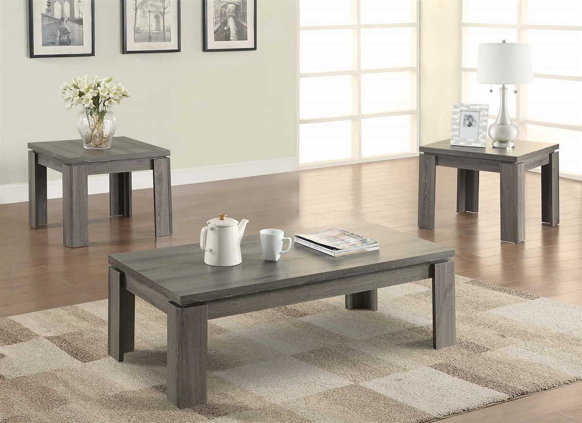 Cain Weathered Gray 3PC Occasional Set