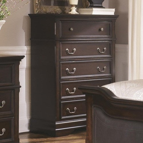 Carlsbad 5-Drawer Cappuccino Finish Chest