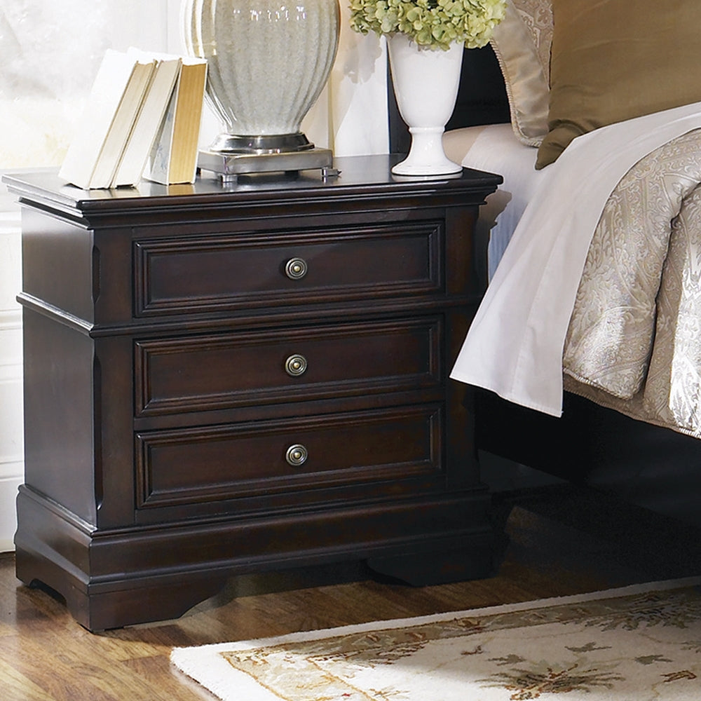 Carlsbad 3-Drawer Cappuccino Finish Nightstand