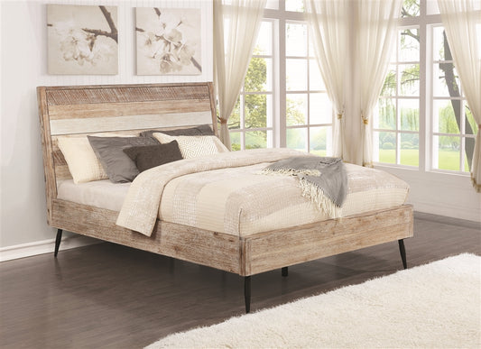 Marlow Rough Sawn Varied Natural Finish King Platform Bed