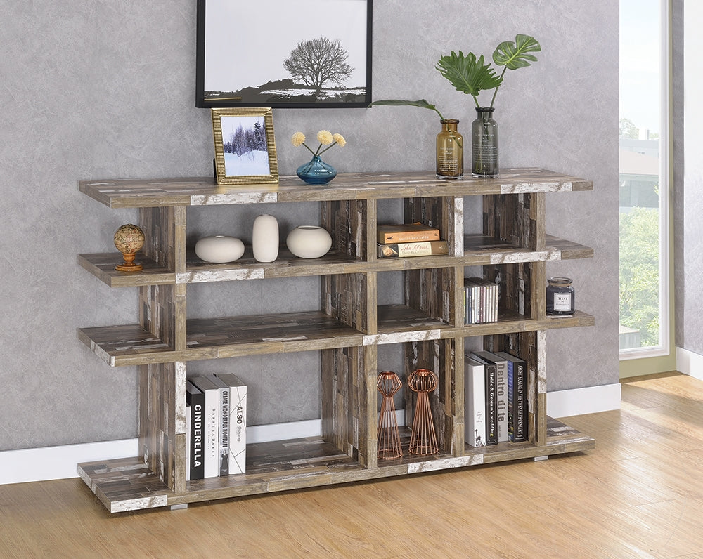 Gruffolo Modern Rustic Bookcase in Salvaged Cabin