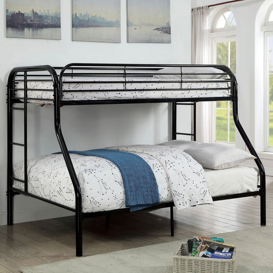 Opal Twin over Full Metal Bunk Bed in Black