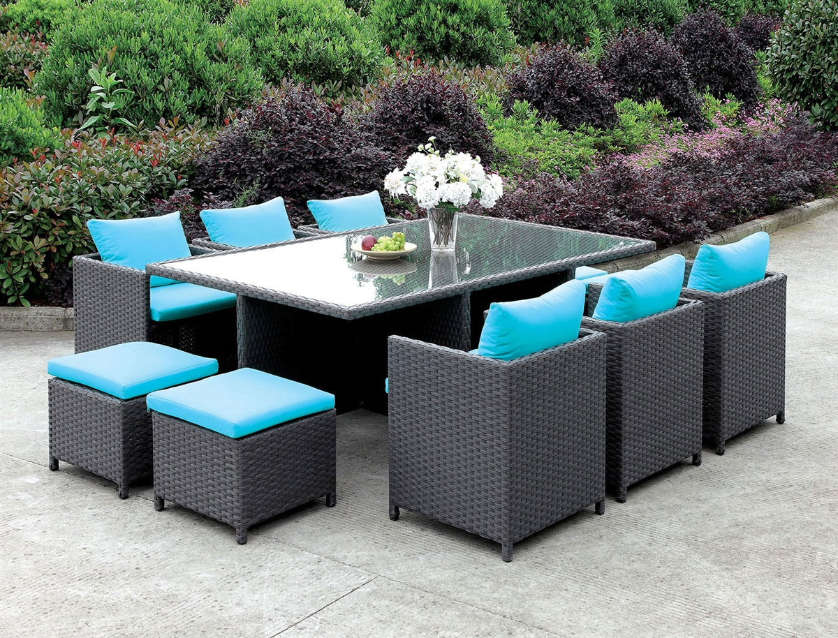 Ashanti 11 Piece Wicker Patio Dining Set