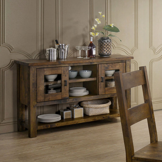 Kristin Transitional Rustic Oak Finish Dining Server