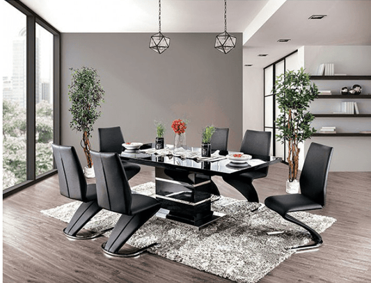 Midvale Ultra Contemporary High Gloss 5 Piece Dining Set