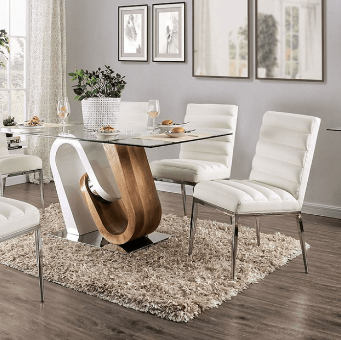 Cilegon Modern Geometric Design 5- Piece Dining Set