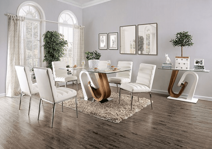 Cilegon Modern Geometric Design 5- Piece Dining Set