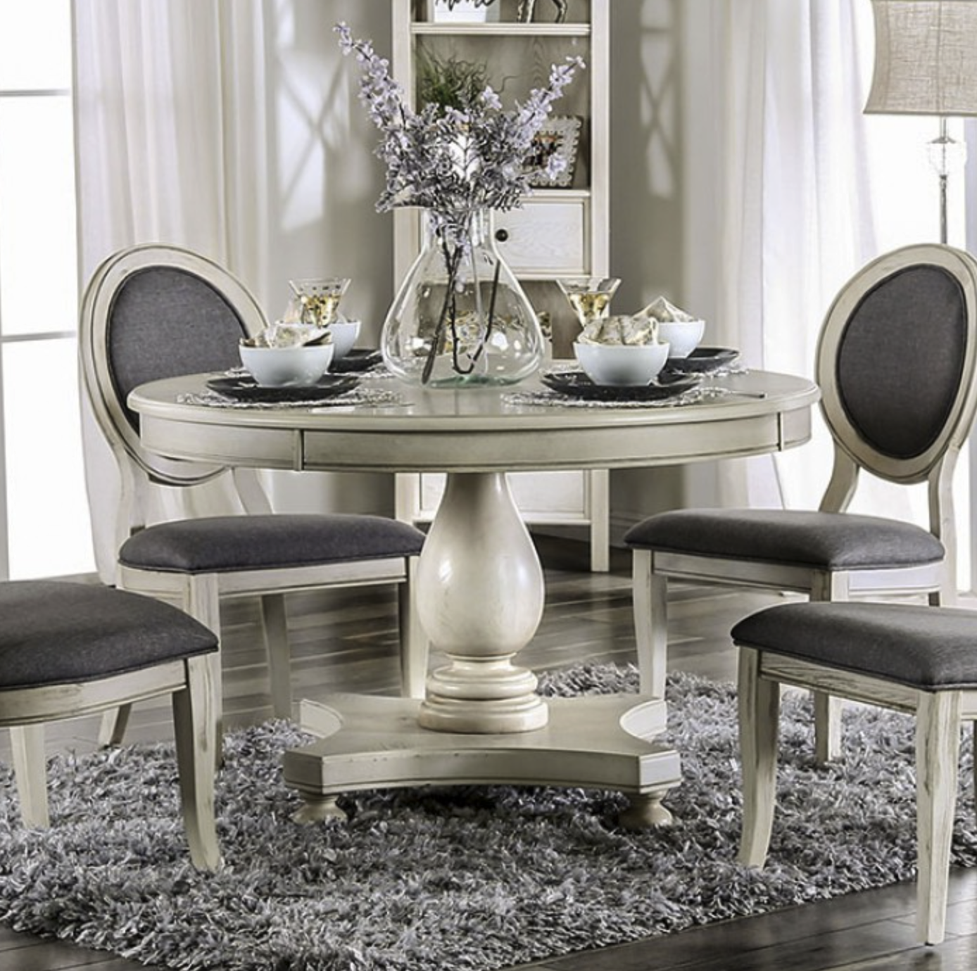 Kathryn 5-Piece Dining Set in Antique White