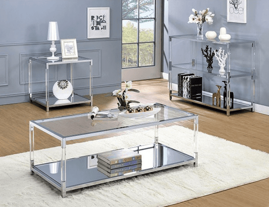 Ludvig Contemporary Mirrored Coffee Table