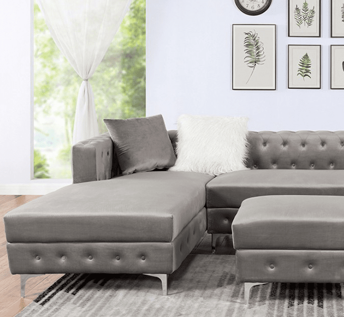 Ciabattoni Transitional Sectional in Gray