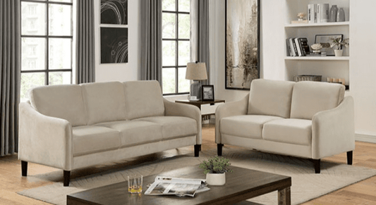 Kassel Upholstered Sofa & Loveseat Set- Furniture of America