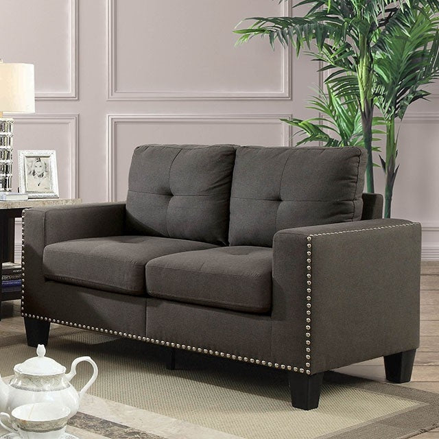 Attwell Modern Victorian Style Sofa with Nailhead Trim