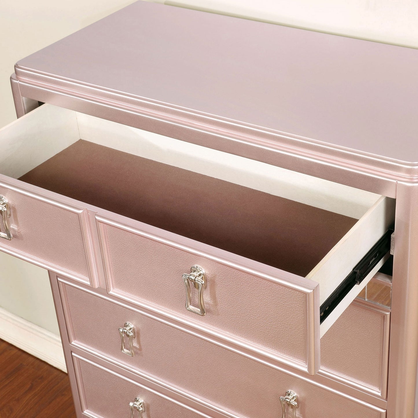 Avior Rose Gold Finish Nightstand