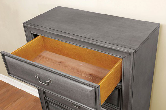 Brandt 5-Drawer Chest with Cedar Lined Drawers in Gray