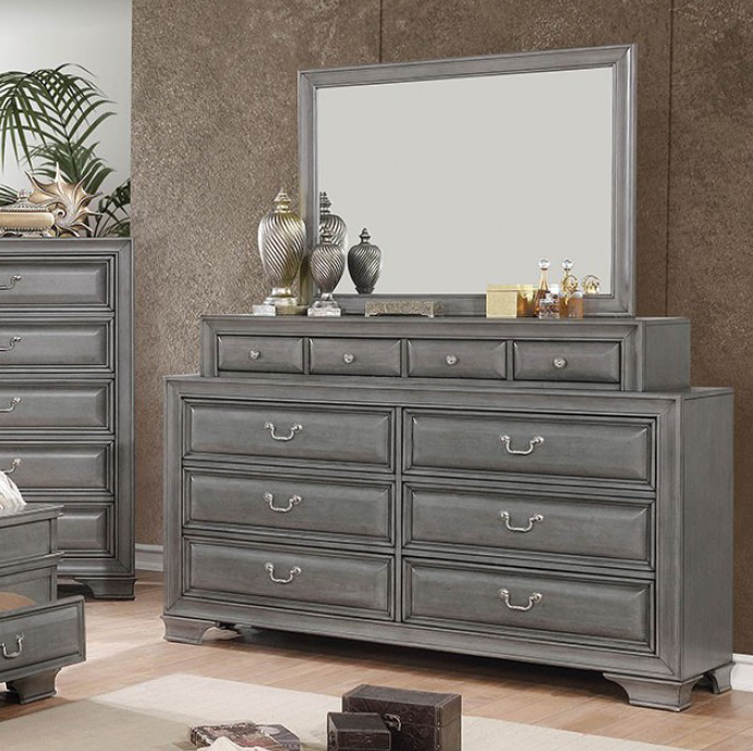 Brandt 10-Drawer Dresser with Cedar Lined Drawers in Gray