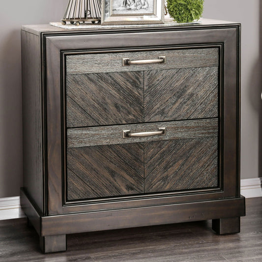 Argyros Transitional Style Espresso Finish Nightstand