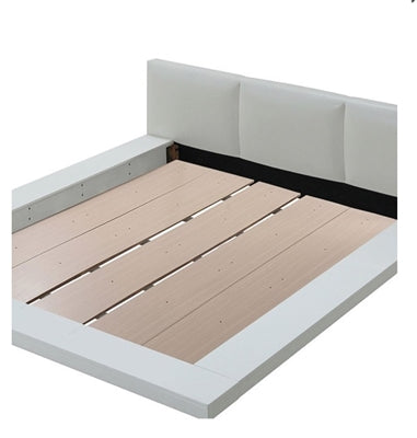 Christie Modern White Low Profile King Platform Bed