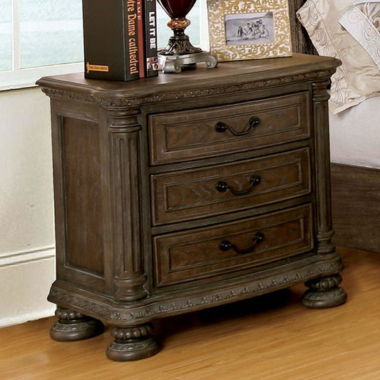 Persephone Traditional Carved Nightstand by Furniture of America