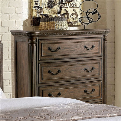 Lysandra Rustic Finish Queen Sleigh Bed