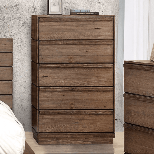 Coimbra Rustic Style 5 Drawer Chest