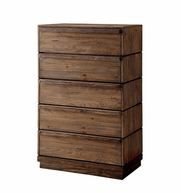 Coimbra Rustic Style 5 Drawer Chest