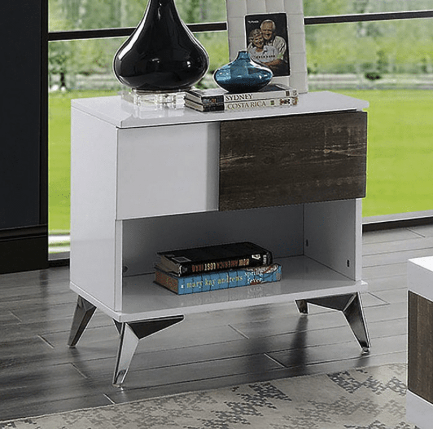 Corinne Modern Mixed Media End Table - Furniture of America 4535