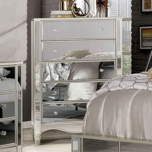 Eliora Glam Style Mirrored Chest