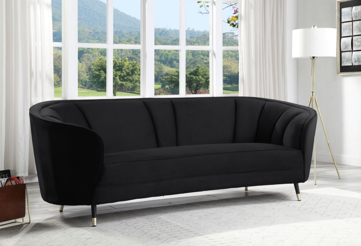 Achim Black Velvet Sofa - ACME 00204