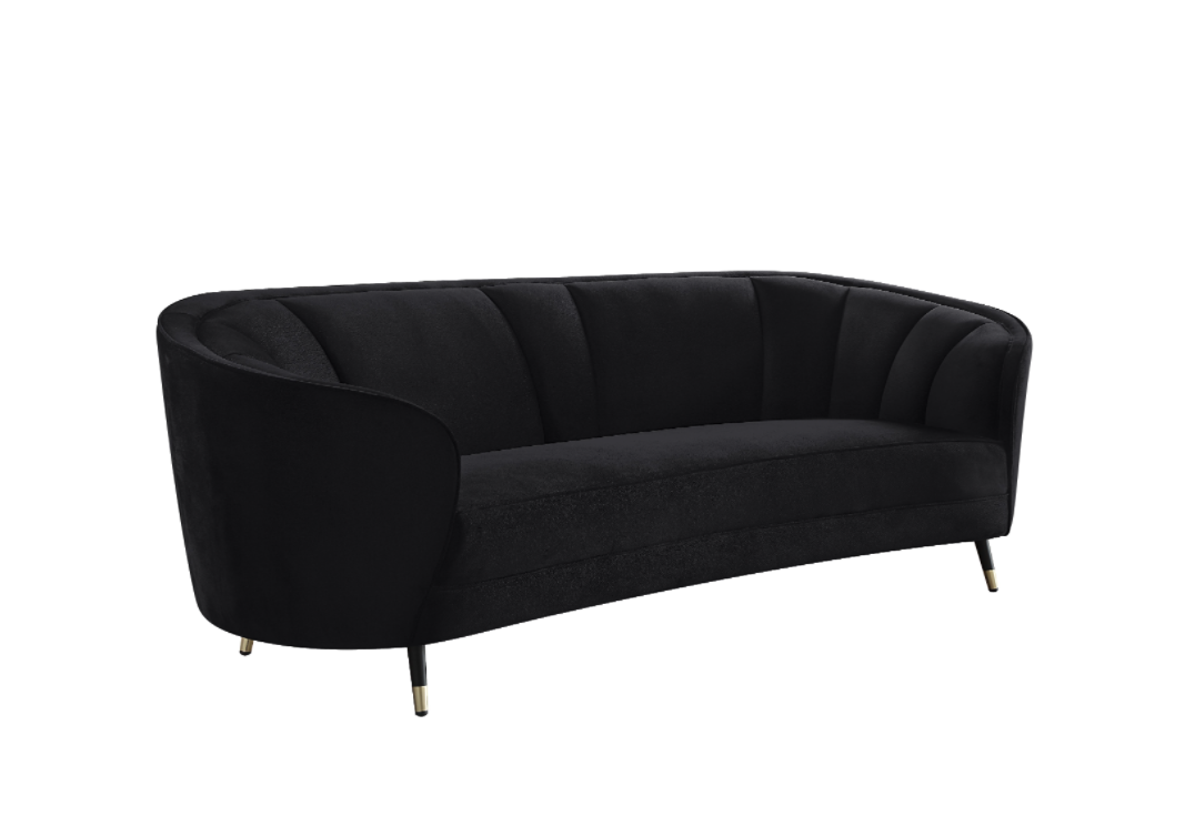 Achim Black Velvet Sofa - ACME 00204