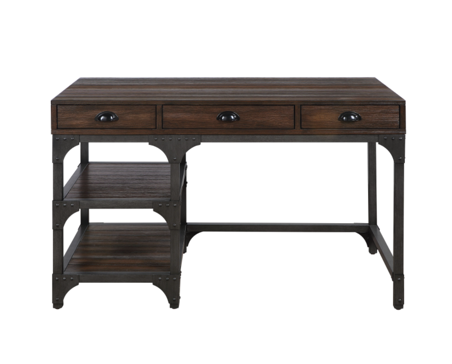 Gorden Wrting Desk in Espresso Oak & Antique Black