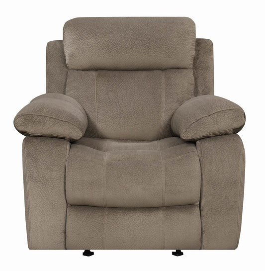 Lynda Mocha Color Performance Velvet Glider Recliner