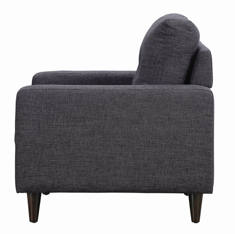 Watson Retro Style Gray Linen Chair