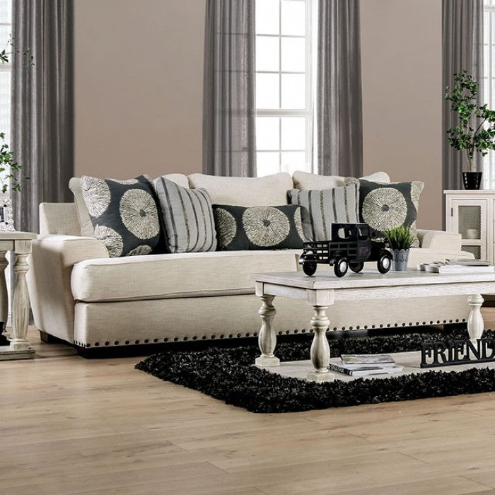 Germaine Sofa & Loveseat in Ivory