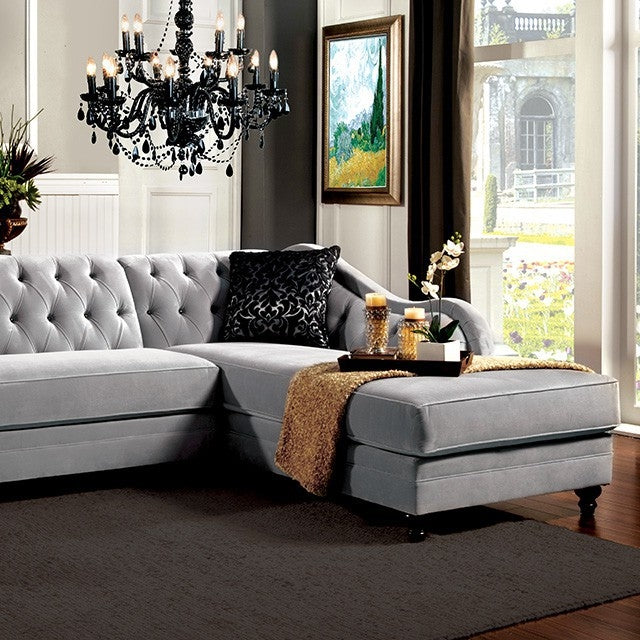 Rotterdam French Icon Style Velvet Sectional