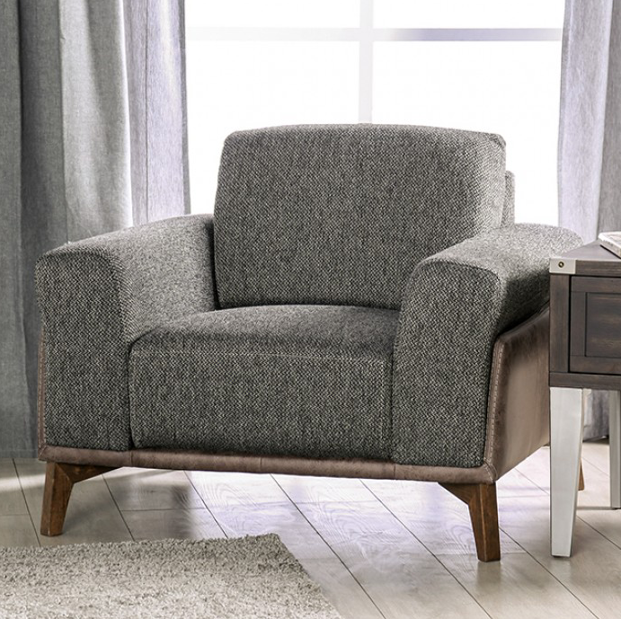 Kloten MSM Upholstered Chair in Gray - Furniture of America